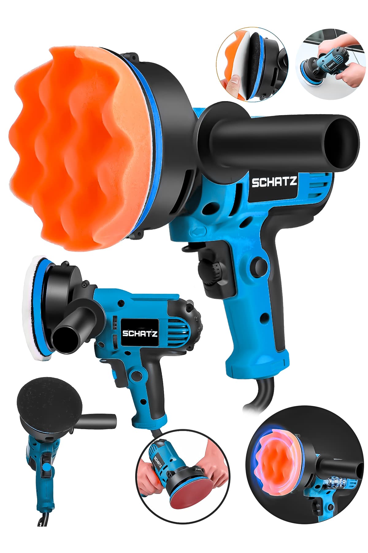 450w Elektrikli 125 mm Dikey Polisaj Zımpara Makinesi Mavi M01125