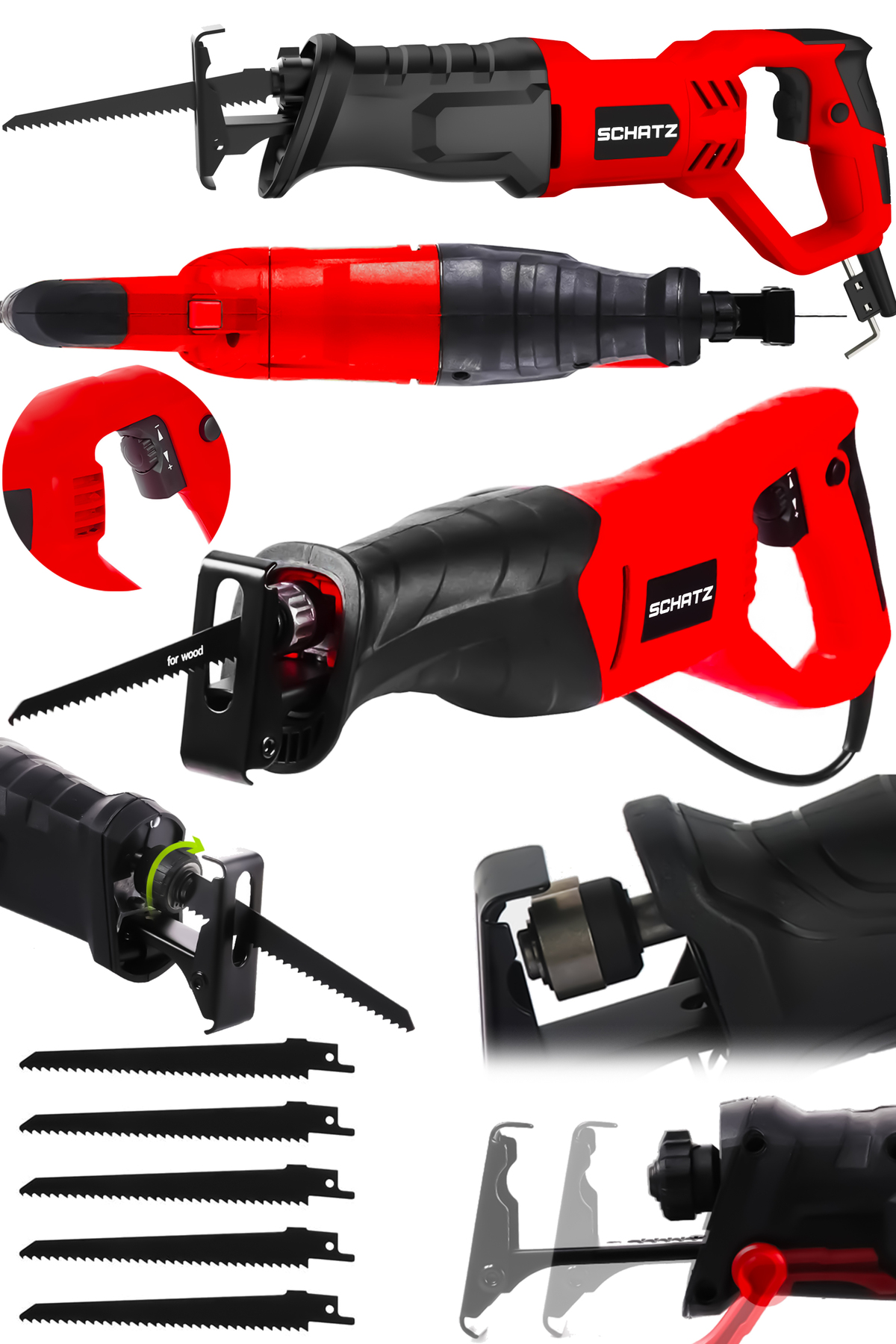 750w Bakır Sargılı Devir Ayarlı Tilki Kuyruğu Testere Makinesi SC5454K ürün görseli