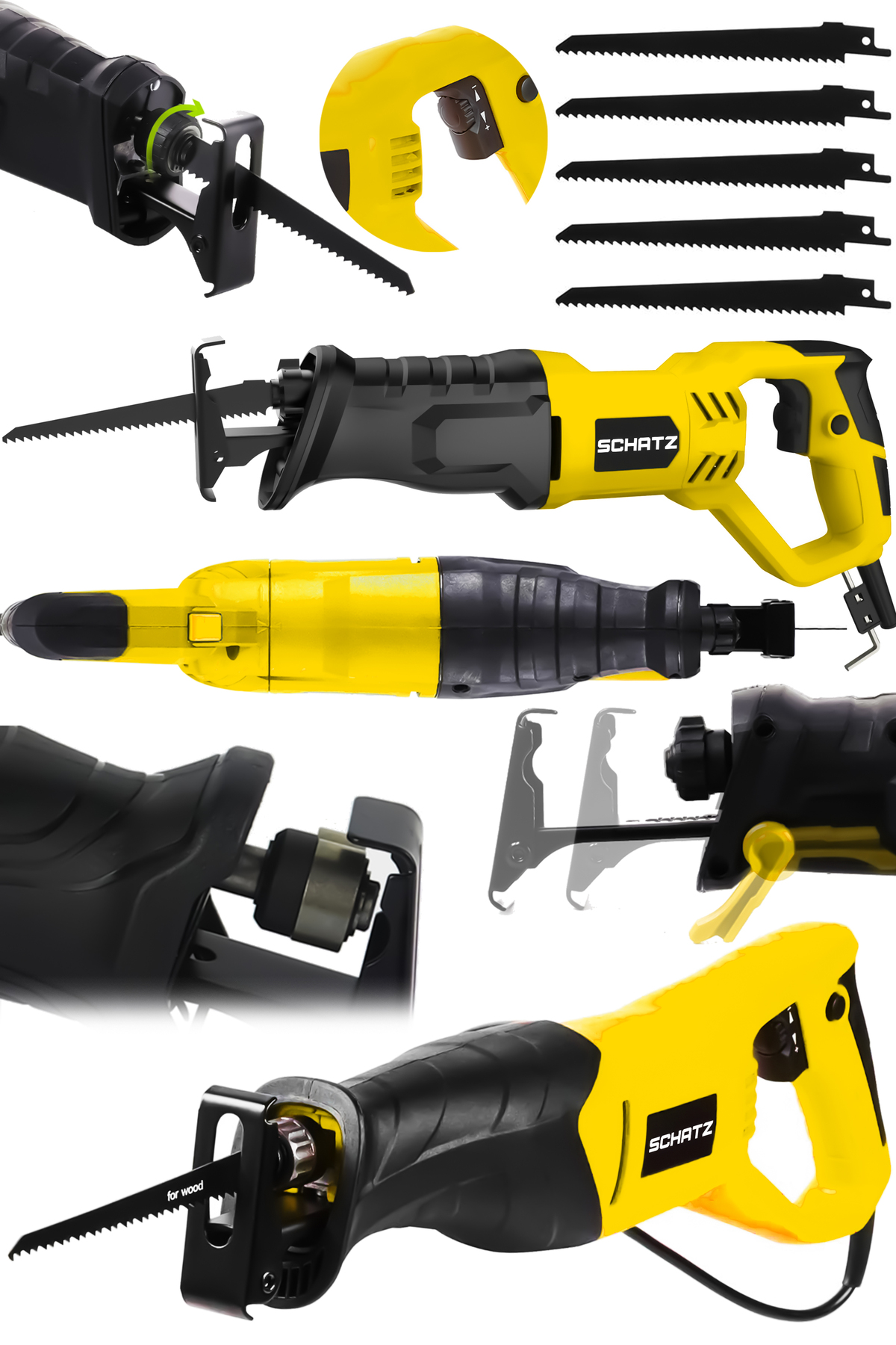 750w Bakır Sargılı Devir Ayarlı Tilki Kuyruğu Testere Makinesi SC5454S - 2. görünüm