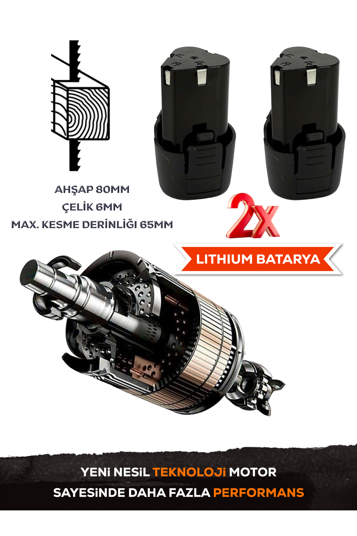 12V Çift Akülü Şarjlı Dekupaj Testere Makinesi S151421 - 3. görünüm